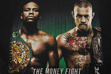 画像をギャラリービューアに読み込む, MAYWEATHER VS McGREGOR メイウェザー VS コナーマクレガー 半袖Tシャツ 2017年 T-モバイル アリーナ ブラック 美品 中古 4b001562