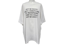 画像をギャラリービューアに読み込む, VINTAGE ヴィンテージ メッセージプリント 半袖Tシャツ ホワイト ブラック コットン 美品 中古 4b001564