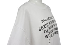 画像をギャラリービューアに読み込む, VINTAGE ヴィンテージ メッセージプリント 半袖Tシャツ ホワイト ブラック コットン 美品 中古 4b001564