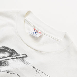 VINTAGE M.C.  Escher Maurits Escher Art Short-Sleeve T-Shirt, White Cotton, 1991 Print, Size L, Good Condition, Used, 4b001568