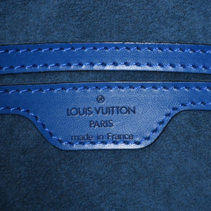 LOUIS VUITTON ルイヴィトン サンジャック ショッピング トートバッグ M52267 エピレザー ブルー ゴールド金具 美品 中古 4b013700