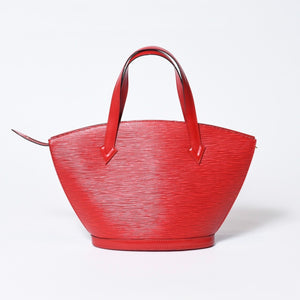 LOUIS VUITTON ルイヴィトン サンジャック ショッピング トートバッグ M52267 エピレザー レッド ゴールド金具 美品 中古 4b013699