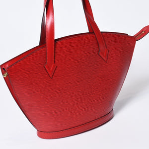 LOUIS VUITTON ルイヴィトン サンジャック ショッピング トートバッグ M52267 エピレザー レッド ゴールド金具 美品 中古 4b013699