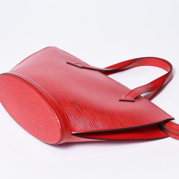 LOUIS VUITTON ルイヴィトン サンジャック ショッピング トートバッグ M52267 エピレザー レッド ゴールド金具 美品 中古 4b013699