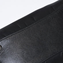 Load image into Gallery viewer, 極美品 PRADA プラダ 三角ロゴ ショルダーバッグ 1BB846 ブラック レザー ジャガード シルバー金具 中古 4b013698
