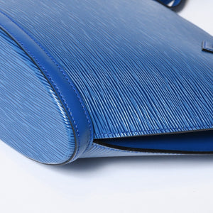 LOUIS VUITTON ルイヴィトン サンジャック ショッピング トートバッグ M52267 エピレザー ブルー ゴールド金具 美品 中古 4b013700
