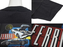 画像をギャラリービューアに読み込む, VINTAGE ヴィンテージ 90's FERRARI フェラーリ Tシャツ サイズL スーパーカー プリント ブラック 1991年 美品 中古 4b001541
