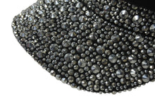 画像をギャラリービューアに読み込む, 極美品 PRADA プラダ ベイカーボーイキャップ キャスケット トライアングルロゴ ラインストーン装飾 1HC551 ブラック S 中古 4b001578