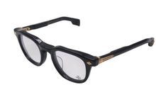 画像をギャラリービューアに読み込む, CHROME HEARTS クロムハーツ CHIRP CHIRP チャープ フレア メガネ プラスチック 18KGP ブラック サイズ49□23 美品 中古 4b001587