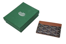 Load image into Gallery viewer, GOYARD ゴヤール サン シュルピス カードケース STSULPPMLTY01CL03X ブラック ブラウン PVC レザー 美品 中古 4b001588