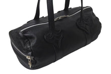 画像をギャラリービューアに読み込む, CHROME HEARTS クロムハーツ DUFFLE TINY タイニーダッフル ボストンバッグ ダガージップ レザー シルバ−925 ブラック 美品 中古 4b001592