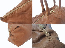 画像をギャラリービューアに読み込む, YVES SAINT LAURENT イヴ サンローラン ハンドバッグ 299172Y レザー ブラウン ゴールド金具 203314 良品 中古 4b001598