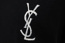 Load image into Gallery viewer, YVES SAINT LAURENT イヴサンローラン 半袖Tシャツ Y1LFE サイズS ロゴプリント ブラック ホワイト コットン 美品 中古 4b001601