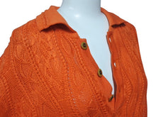 画像をギャラリービューアに読み込む, COOGI クージーニット 半袖 ポロシャツ 立体編み込み 3Dニット ハーフ ボタンRN74095 サイズ XL オレンジ 美品 中古 4b001608
