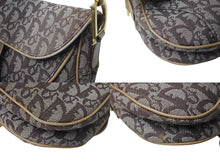 画像をギャラリービューアに読み込む, Christian Dior クリスチャンディオール ワンショルダーバッグ トロッター ダブルサドル ブラウン ガリアーノ期 美品 中古 4b001610