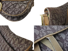 画像をギャラリービューアに読み込む, Christian Dior クリスチャンディオール ワンショルダーバッグ トロッター ダブルサドル ブラウン ガリアーノ期 美品 中古 4b001610