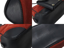 画像をギャラリービューアに読み込む, MIU MIU ミュウミュウ ヴィンテージボストンバッグ ハンドバッグ レザー スエード レッド ブラック シルバー金具 美品 中古 4b001611