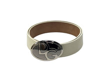 画像をギャラリービューアに読み込む, DOLCE&amp;GABBANA ドルチェ＆ガッバーナ D&amp;G ロゴ バックル ベルト BE0241 エナメルレザー メタル ホワイト 80CM 32INCH 美品 中古 4b001624