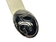 画像をギャラリービューアに読み込む, DOLCE&amp;GABBANA ドルチェ＆ガッバーナ D&amp;G ロゴ バックル ベルト BE0241 エナメルレザー メタル ホワイト 80CM 32INCH 美品 中古 4b001624