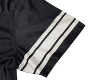 画像をギャラリービューアに読み込む, STUSSY ステューシー メッシュ 半袖 ゲームシャツ サイズXL ブラック ホワイト ロゴプリント 美品 中古 4b001628