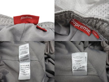 画像をギャラリービューアに読み込む, SUPREME シュプリーム ハーフ パンツ スモール ボックスロゴ メッシュ シルバー レッド ホワイト size L 美品 中古 4b001632