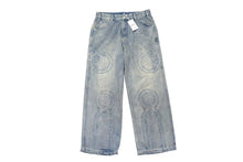 Load image into Gallery viewer, VANDY THE PINK ヴァンディーザピンク RIDER DENIM PANTS ライダーデニムパンツ ポリエステル ライトブルー サイズM 美品 中古 4b001635