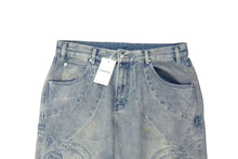 Load image into Gallery viewer, VANDY THE PINK ヴァンディーザピンク RIDER DENIM PANTS ライダーデニムパンツ ポリエステル ライトブルー サイズM 美品 中古 4b001635