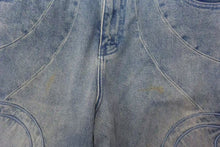 Load image into Gallery viewer, VANDY THE PINK ヴァンディーザピンク RIDER DENIM PANTS ライダーデニムパンツ ポリエステル ライトブルー サイズM 美品 中古 4b001635