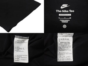 NIKE ナイキ over sized fit オーバーサイズ tシャツ コットン ロゴ刺繍 ブラック サイズ S FA9767-010 中古 4b001641