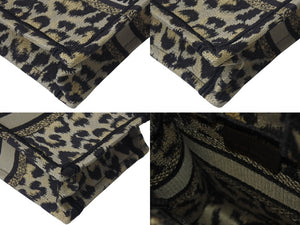 CHRISTIAN DIOR クリスチャンディオール ブックトート ミニフォンバッグ レオパード キャンバス ゴールド金具 美品 中古 4b001642