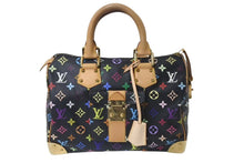 Load image into Gallery viewer, 極美品 LOUIS VUITTON ルイヴィトン スピーディ30 ハンドバッグ M92642 モノグラム マルチカラー ブラック 中古 4b001644
