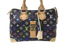 Load image into Gallery viewer, 極美品 LOUIS VUITTON ルイヴィトン スピーディ30 ハンドバッグ M92642 モノグラム マルチカラー ブラック 中古 4b001644