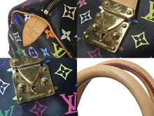 Load image into Gallery viewer, 極美品 LOUIS VUITTON ルイヴィトン スピーディ30 ハンドバッグ M92642 モノグラム マルチカラー ブラック 中古 4b001644