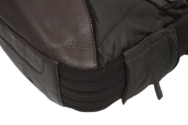 極美品 PRADA SPORTS プラダスポーツ ハンドバッグ 4VA473 ブラウン ナイロン レザー シルバー金具 中古 4b011463