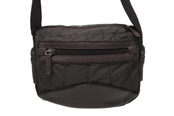 極美品 PRADA SPORTS プラダスポーツ ハンドバッグ 4VA473 ブラウン ナイロン レザー シルバー金具 中古 4b011463