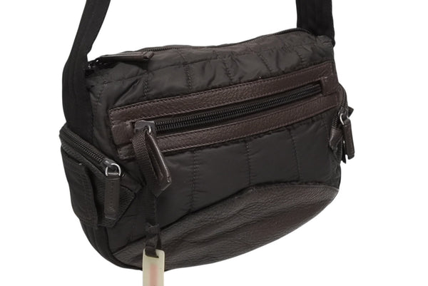 極美品 PRADA SPORTS プラダスポーツ ハンドバッグ 4VA473 ブラウン ナイロン レザー シルバー金具 中古 4b011463