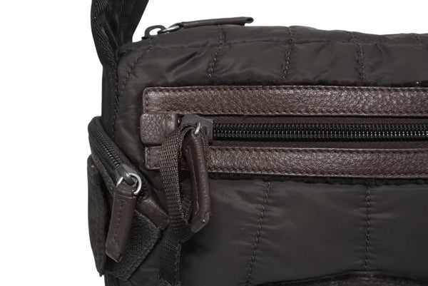 極美品 PRADA SPORTS プラダスポーツ ハンドバッグ 4VA473 ブラウン ナイロン レザー シルバー金具 中古 4b011463