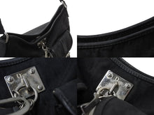 Load image into Gallery viewer, CHRISTIAN DIOR クリスチャンディオール トロッターライン ハンドバッグ ショルダーバッグ チャーム ブラック シルバー 良品 中古 4b001651