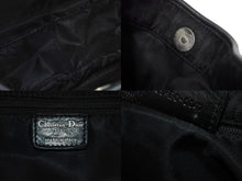 Load image into Gallery viewer, CHRISTIAN DIOR クリスチャンディオール トロッターライン ハンドバッグ ショルダーバッグ チャーム ブラック シルバー 良品 中古 4b001651