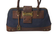 Load image into Gallery viewer, Christian Dior クリスチャンディオール ストリートシック ハンドバッグ デニムキャンバス レザー 美品 中古 4b001652