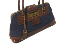 Load image into Gallery viewer, Christian Dior クリスチャンディオール ストリートシック ハンドバッグ デニムキャンバス レザー 美品 中古 4b001652