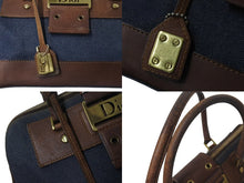 Load image into Gallery viewer, Christian Dior クリスチャンディオール ストリートシック ハンドバッグ デニムキャンバス レザー 美品 中古 4b001652