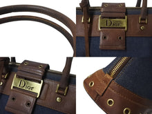 Load image into Gallery viewer, Christian Dior クリスチャンディオール ストリートシック ハンドバッグ デニムキャンバス レザー 美品 中古 4b001652