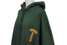 画像をギャラリービューアに読み込む, 極美品 CHROME HEARTS クロムハーツ プルオーバーフーディー パーカー サイズXL アーチロゴ ダークグリーン オレンジ シルバー925 中古 4b001659