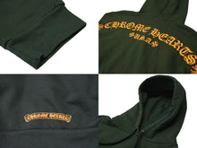 画像をギャラリービューアに読み込む, 極美品 CHROME HEARTS クロムハーツ プルオーバーフーディー パーカー サイズXL アーチロゴ ダークグリーン オレンジ シルバー925 中古 4b001659