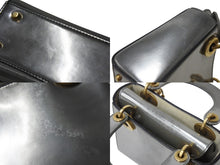 画像をギャラリービューアに読み込む, Christian Dior クリスチャンディオール レディディオール ミニ サッチェルバッグ ハンドバッグ 02-MA-0118 グレーズカーフ 2WAY 美品 中古 4b001670