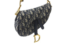 Load image into Gallery viewer, 極美品 Christian Dior クリスチャンディオール サドルミニバッグ ハンドバッグ M0456CTZQ オブリーク ネイビー 中古 4b001672