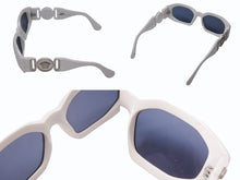 画像をギャラリービューアに読み込む, GIANNI VERSACE ジャンニヴェルサーチ サングラス アイウェア 414/B メデューサ ホワイト シルバー 美品 中古 4b001677