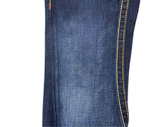 Load image into Gallery viewer, TRUE RELIGION トゥルーレリジョン RAINBOW JOEY レインボーステッチ フレアデニムパンツ 009-024984 インディゴ サイズ27 美品 中古 4b001680