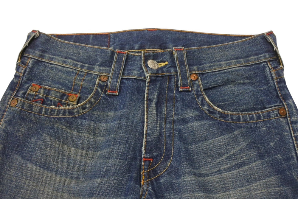 TRUE RELIGION トゥルーレリジョン OLD BOBBY ストレートデニムパンツ ジーンズ 027-099881 インディゴ サイズ29 美品 中古 4b001683